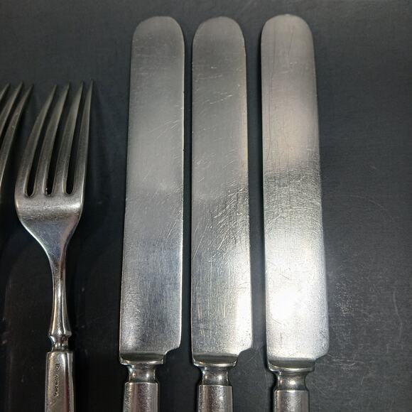 Vintage Aurora 16 DWTS Silverplate Flatware Set 6 Piece Forks & Knives - Picture 11 of 12